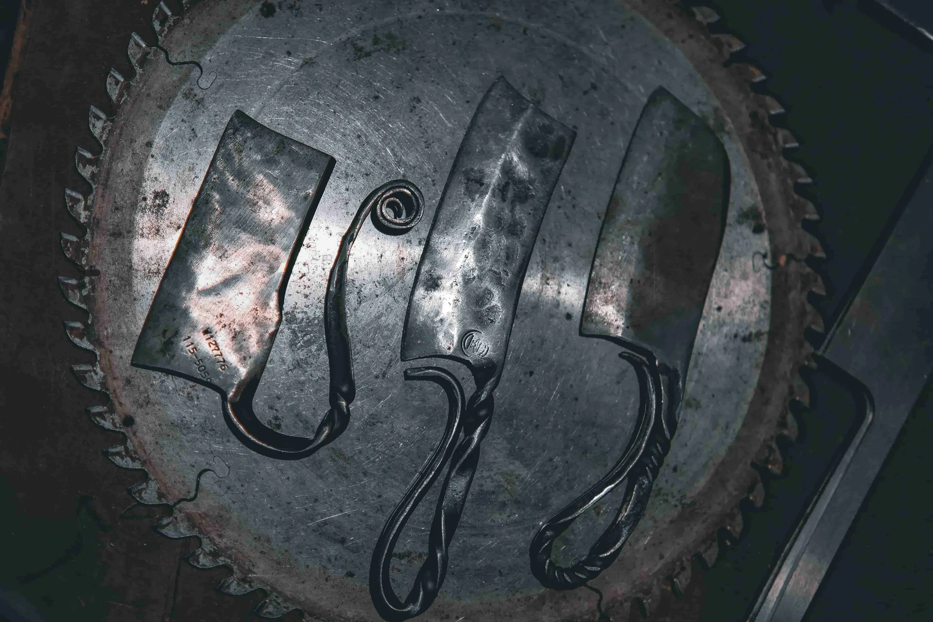 Finished blades on saw blade