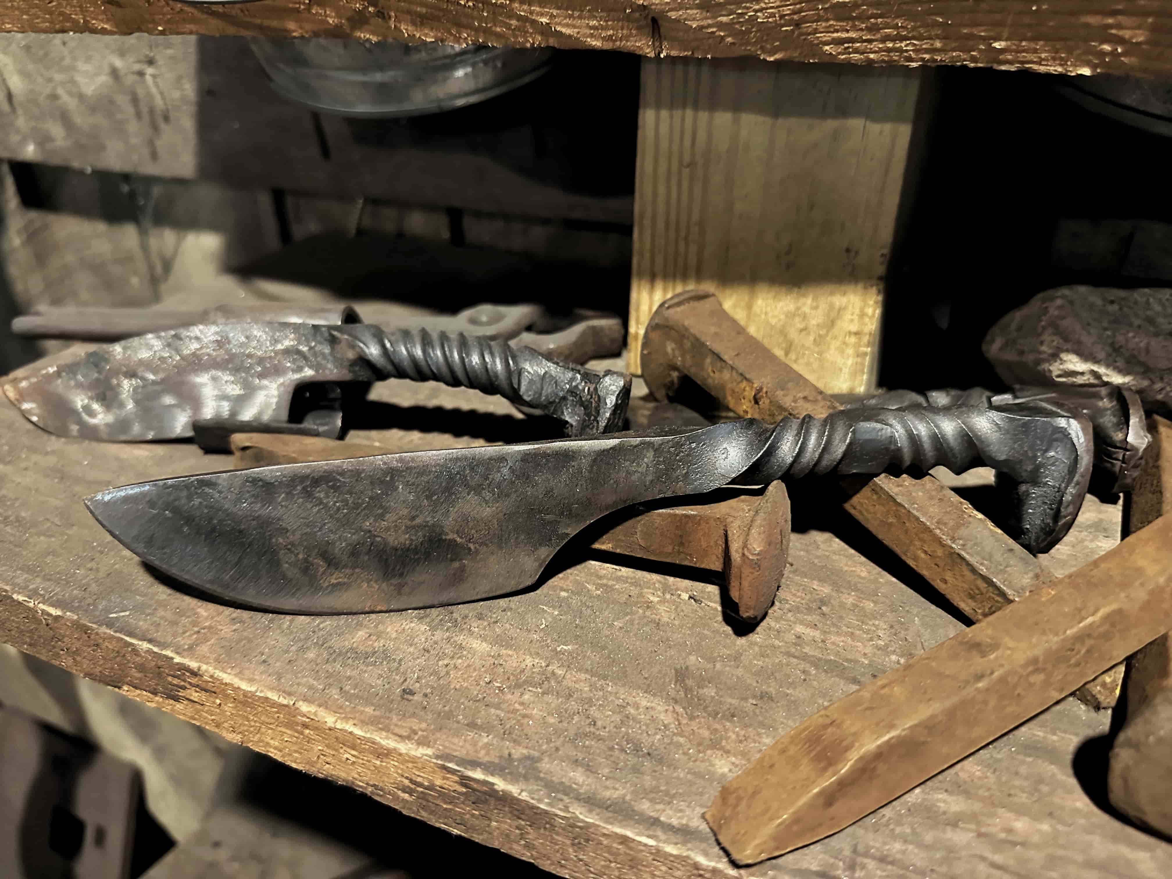 Hand-forged double knives